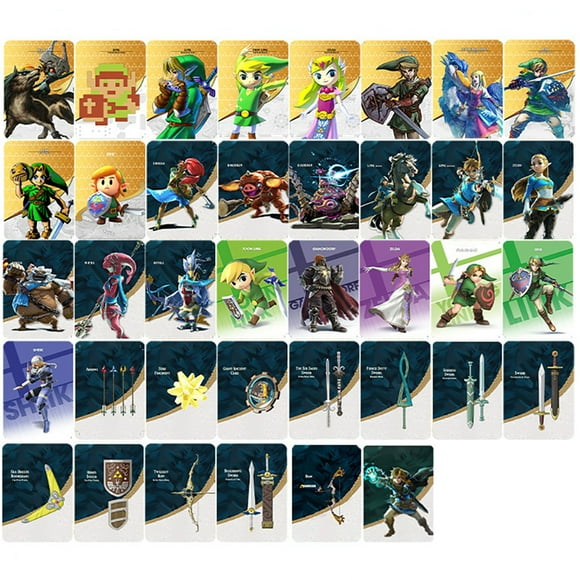 38 Pcs Zelda Amiibo NFC Cards, Zelda & Loftwing NFC Tags Amiibo Card Compatible with Amibo Legend of Tears of the Kingdom