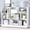 Warm White, variant on IOTXY Simple Bookcase with Base - 3 Tier 7 Cubes Freestanding Low Display Cabinet, Warm White