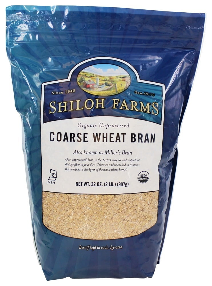 Shiloh Farms Organic Unprocessed Coarse Wheat Bran 32 Oz Walmart Com Walmart Com