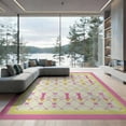 thumbnail image 2 of ODIKA 6'x9' Washable Area Rug School Pencil Door Interlocking Schoolgirl Welcome Classroom for Family Room, Living Mater Bedroom, Non-Slip, Easy Care, 2 of 7