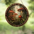 thumbnail image 4 of DBAIXID Vintage Fall Mushroom Framed Wall Art Decor, Mushroom Wall Decor, Dark Cottagecore Round Wall Hanging Decor, Fall Botanical Decor Canvas Prints Wall Art for Kitchen Bathroom Home C, 4 of 7