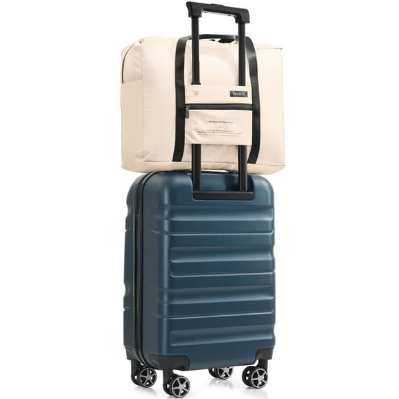 Lightweight Hardshell ABS Carry-On Luggage Set with Spinner Wheels and Foldable Duffel Bag for Travel Convenience