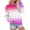 Hot Pink 2, variant on Long Sleeve Sweatshirt for Women Casual Crewneck Gradient Color Pullover Tops Lightweight Fashion Loose Fit Fall Clothing