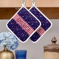 thumbnail image 2 of Independence Day Pot Holders for Kitchen Heatproof Potholder, 5 Pack American Flag Red Blue Star Striped Hot Pads Multipurpose Oven Pads Cloth Potholders Trivet for Cooking Baking, 2 of 8