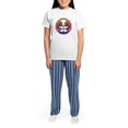 thumbnail image 4 of CafePress - Cute Puppy Dog Retro Sunset Pajamas - Women's Short Sleeve Print T-Shirt and Pants Light Cotton Pajama Set, 4 of 7