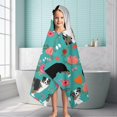 thumbnail image 6 of Australian Shepherd Dog and Flower Hooded Bath Towel，60"x35" for Ages 3 To 12 Kids, Quick Dry Lightweight Soft Microfiber Hood Beach Towel Cover Up for Kids, 6 of 7