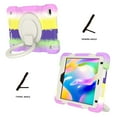 thumbnail image 3 of iPad Mini Case 5th Generation, iPad Mini 5 Case for Kids, Heavy Duty Protective Rugged Case Cover with Hand Strap, Shoulder Strap, Kickstand, Pencil Holder for iPad Mini 5 / 4, Colorful#Purple, 3 of 11