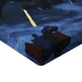 thumbnail image 2 of Ambesonne Galaxy Fitted Sheet, Spaceship Laser Beam, Queen Size, Blue Black, 2 of 3