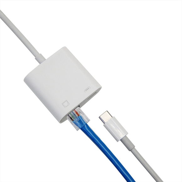 4X Type C OTG Ethernet Adapter USB C to RJ45 Ethernet LAN Wired Network Converter 100Mbs for Type C Mobile Phone Tablet