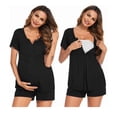 thumbnail image 1 of Conjunto de ropa de dormir para embarazo, pijama de lactancia de maternidad para mujer, conjunto de pijama de lactancia, pijama de maternidad de manga corta, funcionamiento suave, 1 of 4