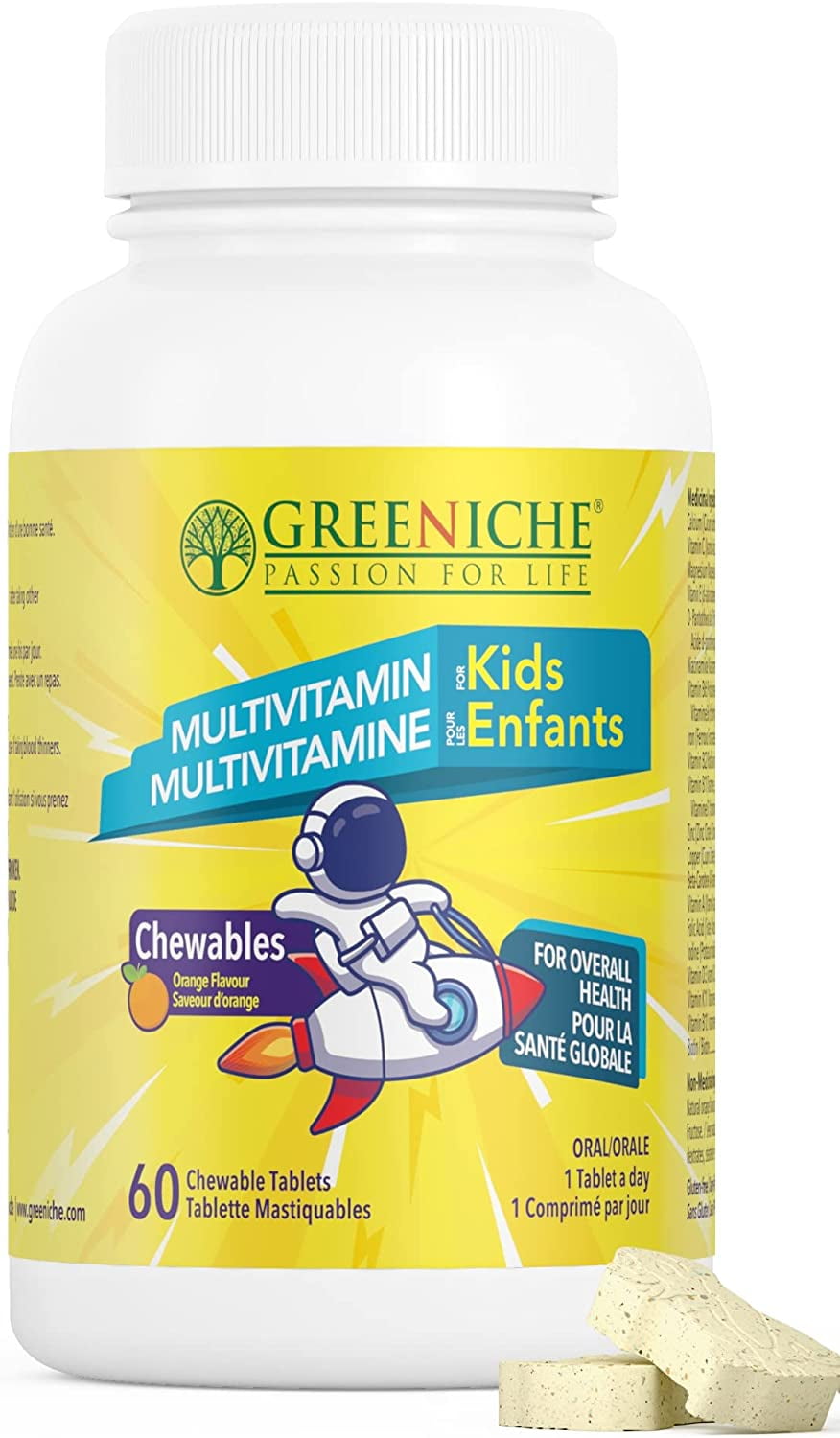 Greeniche Kids' Multivitamin Chewable Tablets, 110g