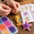 thumbnail image 5 of 3D Beaded Ocean Animals DIY Kit - 4-Piece Sea Creature Bead Art Set (Clownfish, Sea Turtle, Seahorse, Starfish) - Pastel Bead Kit with Thread & Tools for Kids & Adults - Home Decor & Gift, 5 of 7