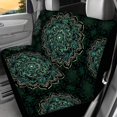 thumbnail image 5 of Qpednta Green Mandala Flower Automotive Seat Cover 4Pcs, Car with Front Drive Seat Cover and Rear Split Bench Cover, Auto Interior Decoration Fits most Cars, SUVs, and Trucks, 5 of 7