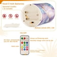 thumbnail image 5 of Yayeee Flameless Candles with Remote Flickering Battery Operated Multi Color Changing, Purple Marble Pattern, 5 of 7