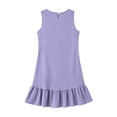 thumbnail image 5 of cocolona Womens Summer Mini Dress Crew Neck Sleeveless Ruffle Flowy Tank Dress Casual Vacation Beach Sundress, 5 of 6