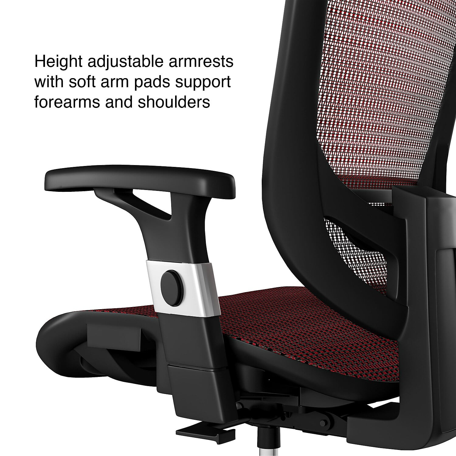Union & Scale Flexfit Hyken Red Mesh Task Chair with Office Union & Scale Flexfit Hyken Red Mesh Task Chair with Office