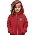 thumbnail image 2 of MIASHUI Chandail en Molleton Filles Hauts Garçons et Filles Décontracté Imprimé à Capuche Manches Longues, Rouge, 7-8 Ans, 2 of 6