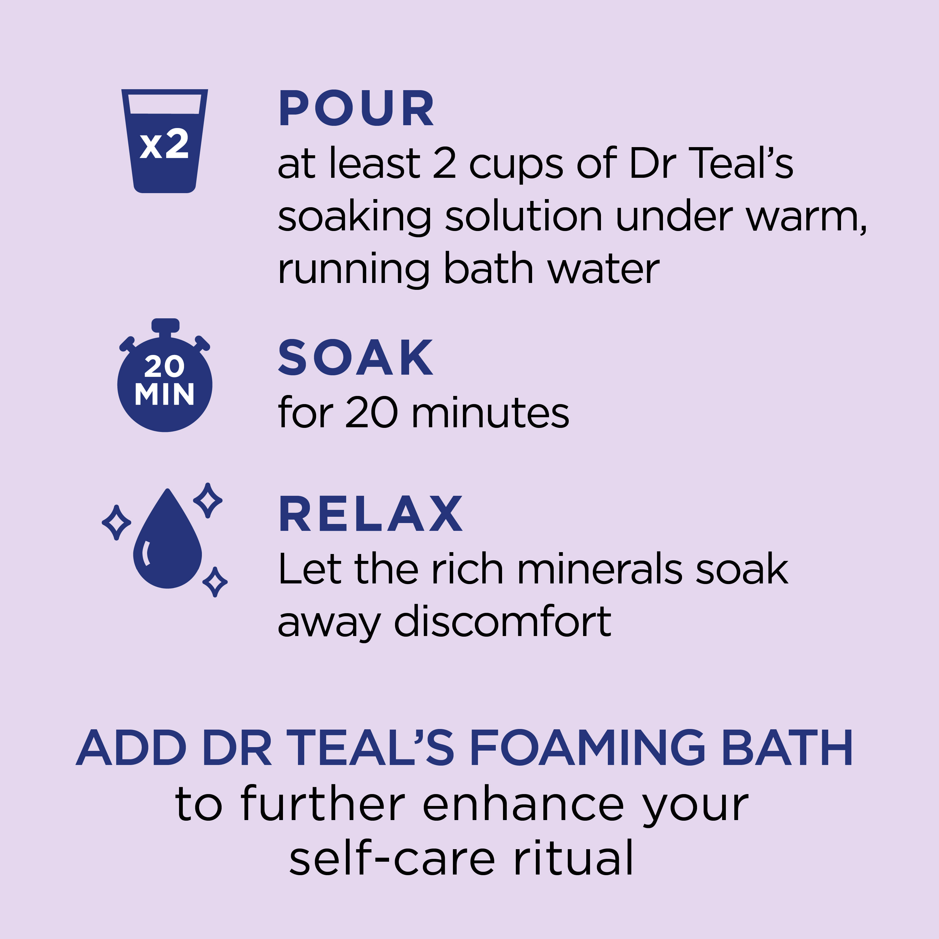 Dr Teal's Pure Epsom Salt Soak, Soothe & Sleep with Lavender, 3lbs - image 5 of 10