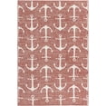 thumbnail image 3 of Unique Loom Outdoor Coastal Collection Area Rug - Ahoy (5' 3" x 7' 10" Rectangle Rust Red/Ivory), 3 of 7
