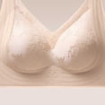 thumbnail image 5 of No Underwire Bra for Women, Full Coverage Lift Support Bra with Adjustable Straps, Breathable Daily T-Shirt Bra | VerBelle,Beige L, 5 of 6