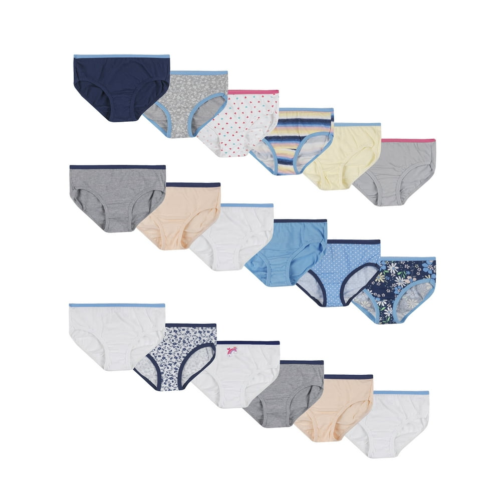 Hanes Hanes Girls Underwear, 14 + 4 Bonus Pack Tagless Girls Briefs