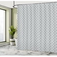 thumbnail image 4 of Ambesonne Gray Shower Curtain, Octagon Shapes Repetitive Art, 69"Wx70"L, Pale Eggshell and White, 4 of 4