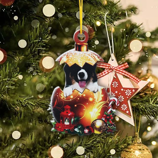 Double Golden Egg Christmas Ornament Pet Friendly Festive Hanging Craft For Holiday Tree Decoration