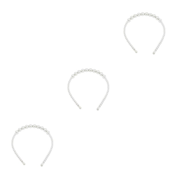 Minnieouse Perla Diadema Universal Estilo simple Scrunchie Holder Accesorios para el cabello Decoración de la boda Diademas para mujeres 10 perlas grandes 10 perlas grandes 3piezas Minnieouse CBP232331