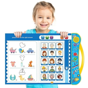 ABC Sound Book for Toddlers 1-5, Interactive Alphabet Learning Toy with English Letters and Words, Preschool Educational Toys for Boys and Girls