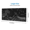 thumbnail image 3 of Japanese Sea Wave Large Gaming Mouse Pad，31.5x11.8 inch, 1lb, 3mm   Waterproof  XL Mousepad ，Keyboard Pad Desk Pad with Black Anime & Stitched Edges and Non-Slip Durable Rubber Base for Home and, 3 of 6