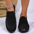 thumbnail image 6 of Dweltoz Slip on Sneakers Women Non Slip Mesh Walking Shoes Breathable Fashion Sport Platform Sneaker with Arch Support,Black 40, 6 of 7