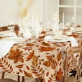 thumbnail image 5 of Fall Tablecloth Vintage Maple Leaves Rectangle Table Cloth Retro Autumn Thanksgiving Table Cover for Kitchen Dining Table Decoration Supplies, 60 x 102 Inch, 5 of 6