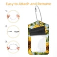thumbnail image 2 of Square PU Leather Luggage Tags - 2 Pack with Privacy Cover and Stainless Steel Ring - Suitable for Travel, Backpack, Handbag - Suitcase Tags, Travel Tag Sunflower, 2 of 7
