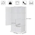 thumbnail image 2 of Ktaxon DIY Closet Clothes Organizer Storage Shelves 8-Cube, Portable Wardrobe W/Doors Hanging Rod,Modular Bookcase Organizers Unit, 2 of 8