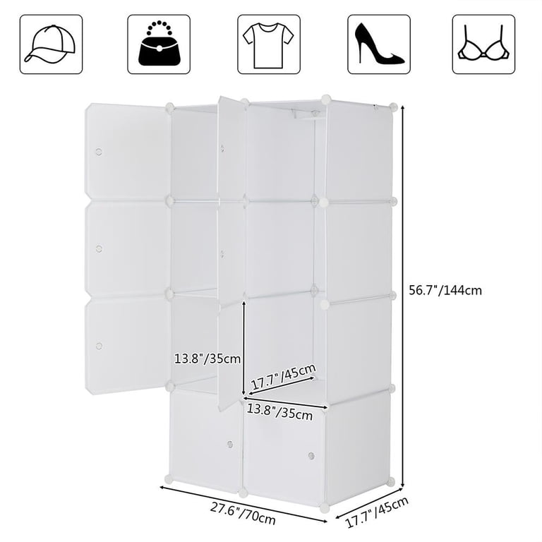 Ktaxon 8-Cube DIY Closet Organizer, Portable Wardrobe with Hanging