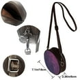 thumbnail image 5 of Lsque Black Dark Blue Purple Pattern Shoulder Bag – Microfiber Leather Crossbody with Detachable Strap & Handle Ring, Waterproof & Durable, Elegant Everyday Carry, 5 of 5