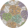 thumbnail image 1 of Ahgly Company Indoor Round Patterned Brown Novelty Area Rugs, 5' Round, 1 of 6