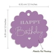 thumbnail image 6 of Inkdotpot 50 Pack Happy Birthday Favor Paper Tags Craft Real Silver Foil Hang Tags, 6 of 7
