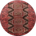 thumbnail image 1 of Ahgly Company Tapis d'Intérieur Rond Traditionnel Rouge Cerise Persan, 4' Rond, 1 of 6