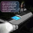 thumbnail image 3 of MTB Bike Headlight Speedometer Horn USB Rechargeable Cycle Front Tail Light Set Waterproof, 3 of 8