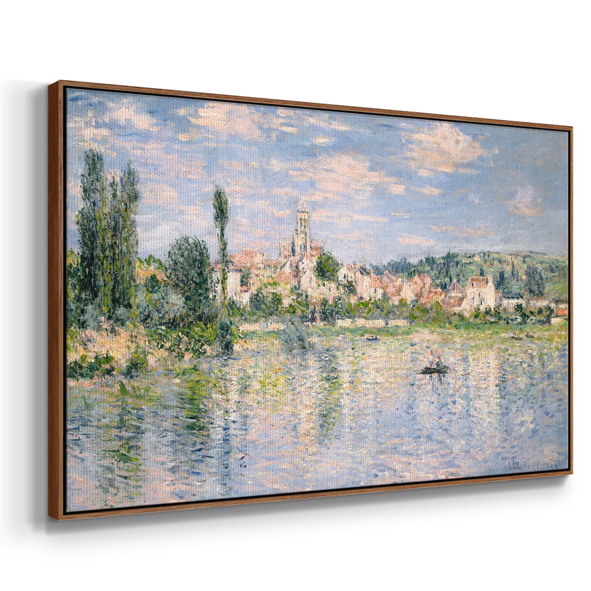 Vintage Landscape-CXXV By Wexford Home Framed in Walnut Wood Gallery Wrapped Canvas 25 in. x 37 in.