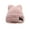 Pink, variant on Cat Ear Plush Knit Beanie for Women, Warm Winter Cap with Embroidery, Stretchy Fit for All Head Sizes and Face Types, Perfect Gift for Cat Lovers,Red