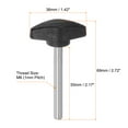 thumbnail image 2 of Uxcell 4 Packs M6 x 55mm Male Thread Tee Wing Knobs Thumb Screw Clamping Knobs Grip Black, 2 of 5