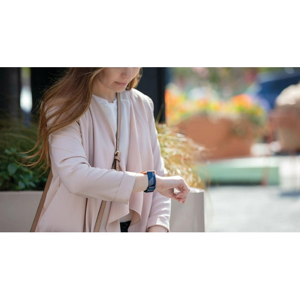 Fitbit Versa 2 Special Edition Navy Pink Woven Copper Rose Aluminum Smart Watch Walmart