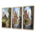 thumbnail image 3 of Designart "Blissful Rural Germany I" Germany Framed Wall Art Set Of 3 - Beige Germany Frame Gallery Wall Set For Home Decor, 3 of 6
