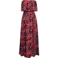 thumbnail image 2 of Vestidos de verano para mujer Vestido largo bohemio sin tirantes de porcelana azul y blanca, 2 of 5