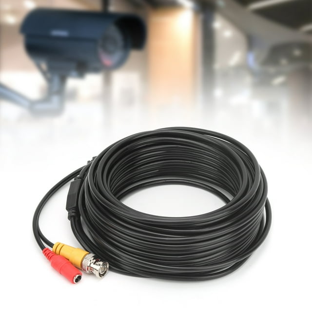 Cable Bnc, Cable de Vídeo del Alambre de la Cámara del Negro del Pvc Con la Transmisión Estable Para La Cámara de Seguridad