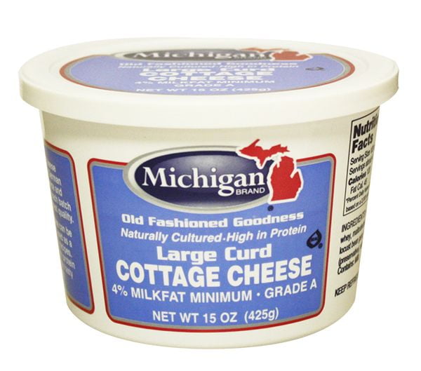 Michigan Brand 4 Milk Fat Large Curd Cottage Cheese 15 Oz