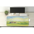 thumbnail image 2 of Country Computer Mouse Pad, Graphical Image of a Summer Time Village on a Meadow During a Sunny Weather, Rectangle Non-Slip Rubber Mousepad X-Large, 35" x 15" Gaming Size, Multicolor, by Ambesonne, 2 of 2