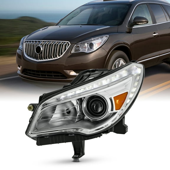 AKKON - Fits 2013-2017 Buick Enclave [HID/Xenon Type] Non-AFS Projector Headlight Driver Left Side w/ DRL Running Lamp